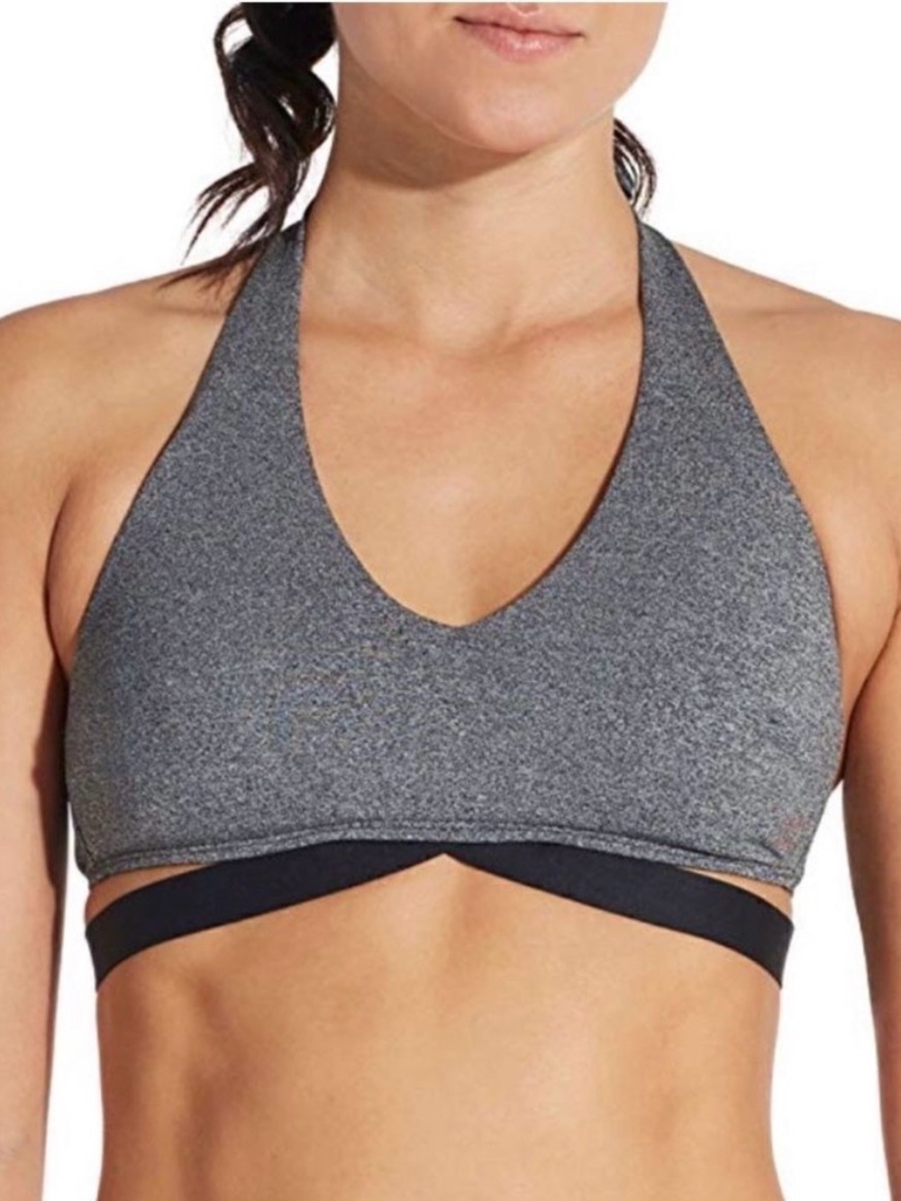 CALIA by Carrie Underwood Gray Halter Swim Top